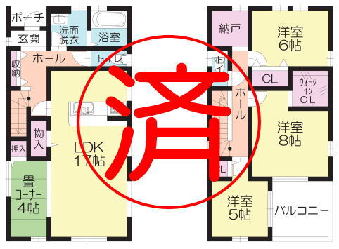 多米西町2号棟成約間取り