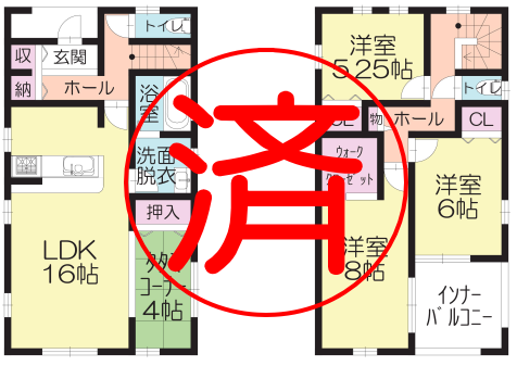 多米西町3号棟成約間取り